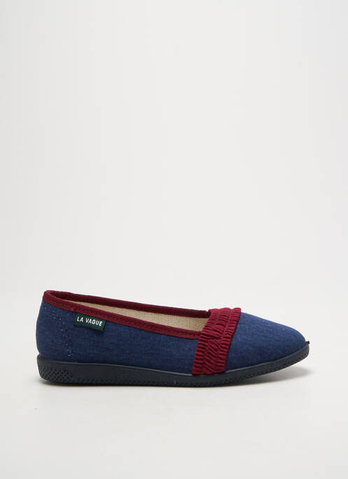 Chaussons/pantoufles bout rond talon plat jusqu'à 3cm bleu LA VAGUE femme