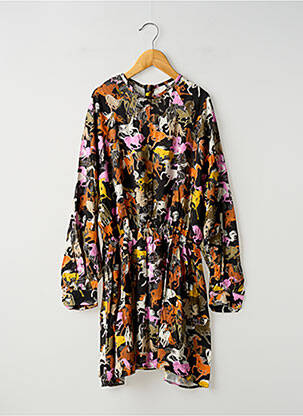 Robe mi-longue fermeture zippée au dos manches longues noir ZADIG & VOLTAIRE fille