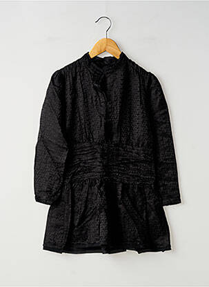 Robe mi-longue coupe évasée manches longues noir ZADIG & VOLTAIRE fille