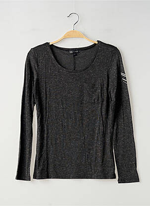 Top coupe cintrée manches longues gris IKKS fille