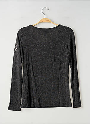 Top coupe cintrée manches longues gris IKKS fille