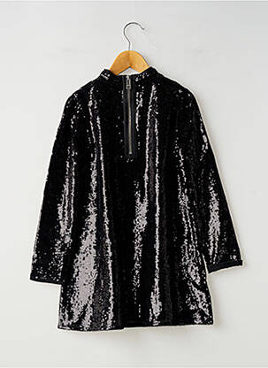 Robe mi-longue fermeture zippée au dos manches longues noir ZADIG & VOLTAIRE fille