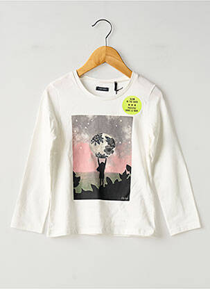 Top manches longues manches longues blanc IKKS fille