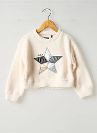 Sweat-shirt broderie manches longues beige IKKS fille