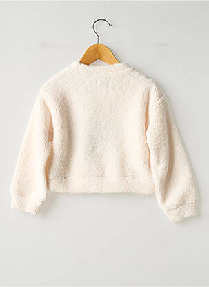 Sweat-shirt broderie manches longues beige IKKS fille