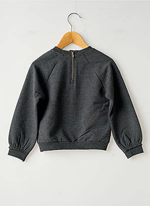 Sweat-shirt manches longues manches longues gris IKKS fille