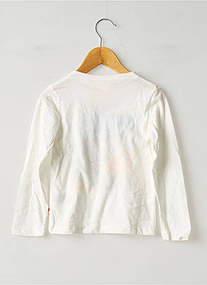 T-shirt coupe droite manches longues blanc AO76 fille