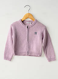 Gilet manches longues resserrée sur le bas violet IKKS fille