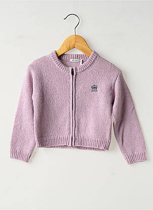 Gilet manches longues resserrée sur le bas violet IKKS fille