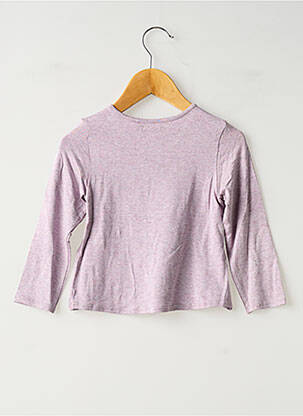 T-shirt coupe cintrée manches longues violet IKKS fille