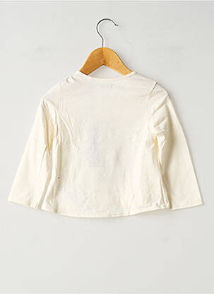 T-shirt coupe droite manches longues beige IKKS fille