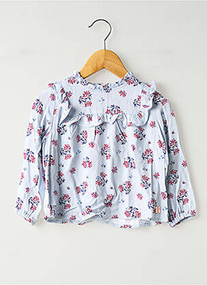 Blouse imprimé fantaisie manches longues bleu CARREMENT BEAU fille