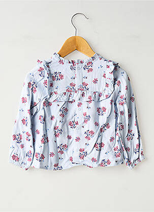 Blouse imprimé fantaisie manches longues bleu CARREMENT BEAU fille