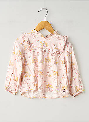 Blouse imprimé fantaisie manches longues rose CARREMENT BEAU fille
