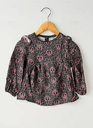 Blouse manches longues manches longues noir IKKS fille
