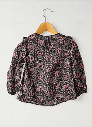 Blouse fermeture pressionnée manches longues noir IKKS fille