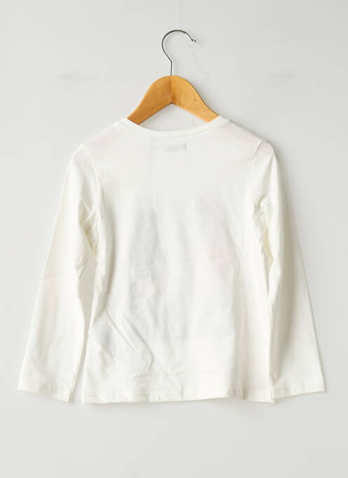 Top coupe droite manches longues blanc IKKS fille