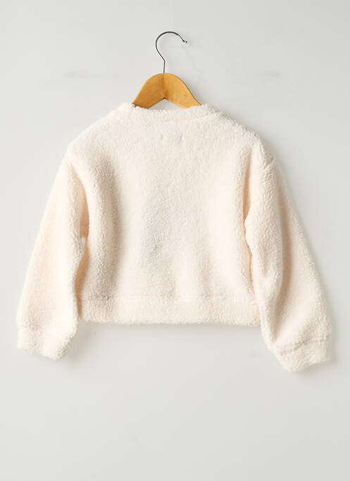 Sweat-shirt broderie manches longues beige IKKS fille