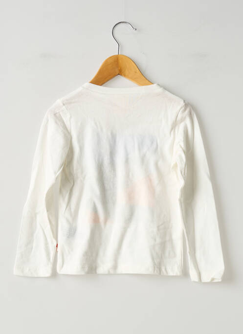T-shirt coupe droite manches longues blanc AO76 fille