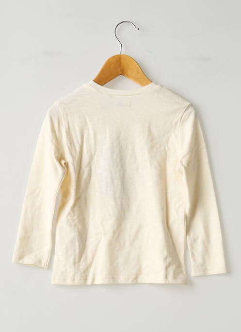 T-shirt coupe droite manches longues beige IKKS fille