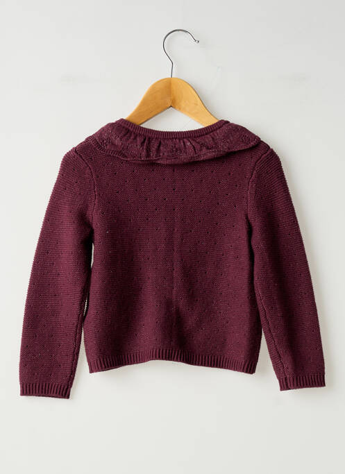 Gilet manches longues violet CARREMENT BEAU fille