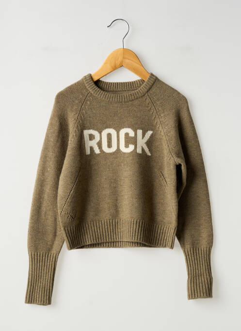 Pull coupe droite manches longues vert ZADIG & VOLTAIRE fille