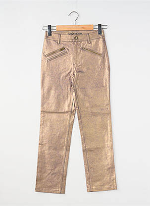 Pantalon droit fermeture zippée sous rabat boutonné or ZADIG & VOLTAIRE fille