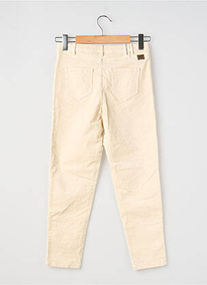 Pantalon slim fermeture zippée sous rabat boutonné beige IKKS fille
