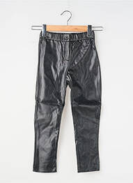 Pantalon droit fermeture zippée sous rabat boutonné taille élastique noir ZADIG & VOLTAIRE fille