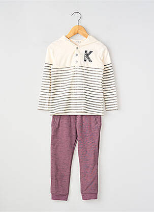 Ensemble pantalon coupe droite violet IKKS garcon