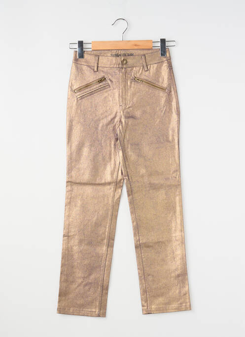 Pantalon droit fermeture zippée sous rabat boutonné or ZADIG & VOLTAIRE fille