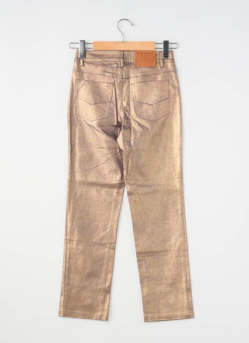 Pantalon droit fermeture zippée sous rabat boutonné or ZADIG & VOLTAIRE fille