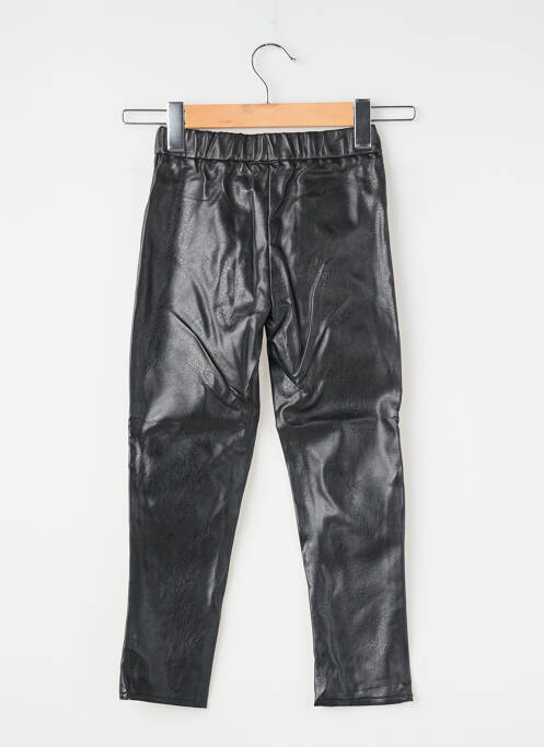 Pantalon droit fermeture zippée sous rabat boutonné taille élastique noir ZADIG & VOLTAIRE fille