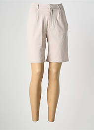Bermuda taille à pinces taille normale beige JDY femme