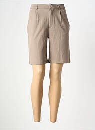 Bermuda taille à pinces taille normale marron JDY femme