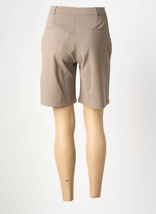 Bermuda taille à pinces taille normale marron JDY femme
