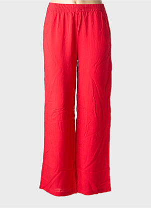 Pantalon droit tissage popeline taille normale rouge JDY femme