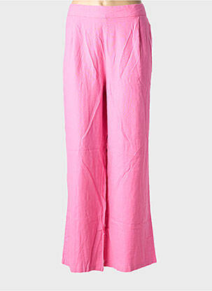 Pantalon droit tissage popeline taille normale rose JDY femme