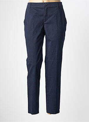 Pantalon chino fermeture zippée sous rabat boutonné taille normale bleu STREET ONE femme