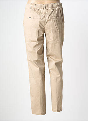 Pantalon chino fermeture zippée sous rabat boutonné taille normale beige STREET ONE femme