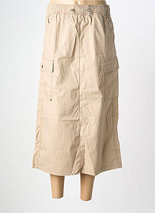 Jupe mi-longue taille normale beige STREET ONE femme