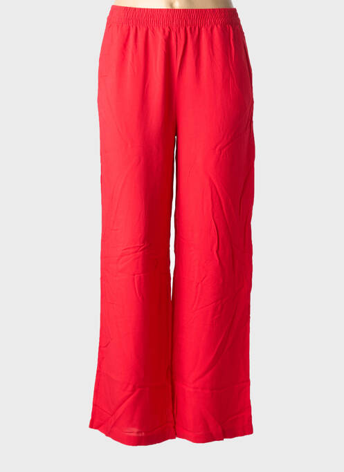 Pantalon droit tissage popeline taille normale rouge JDY femme