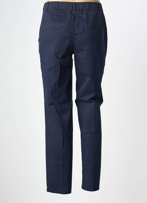 Pantalon chino fermeture zippée sous rabat boutonné taille normale bleu STREET ONE femme