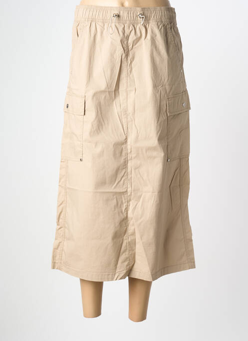 Jupe mi-longue taille normale beige STREET ONE femme