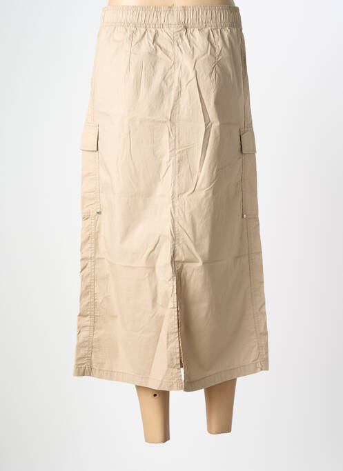 Jupe mi-longue taille normale beige STREET ONE femme