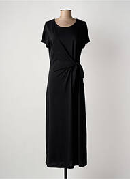 Robe longue manches courtes manches courtes noir ÉTYMOLOGIE femme