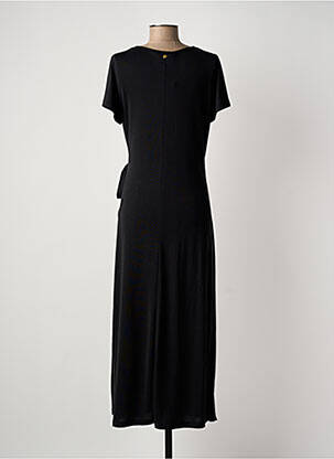 Robe longue manches courtes manches courtes noir ÉTYMOLOGIE femme