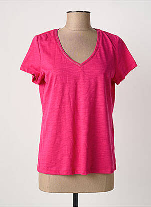 Top stretch manches courtes rose ÉTYMOLOGIE femme