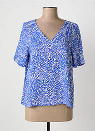 Top manches courtes manches courtes bleu ÉTYMOLOGIE femme