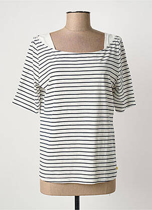 Top stretch manches courtes blanc ÉTYMOLOGIE femme